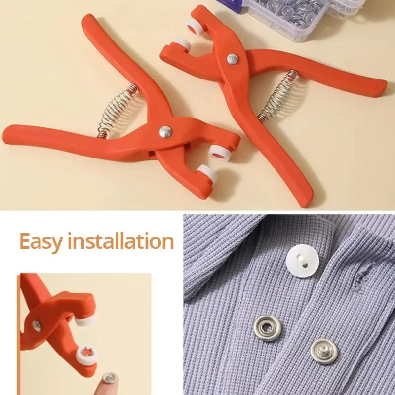 Plier Tool with 50 Metal Snap Buttons Kit